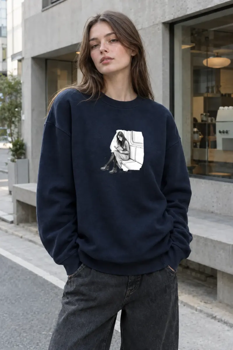 "Let in her world" Unisex Sponge Fleece Crewneck Sweatshirt | Bella + Canvas 3901