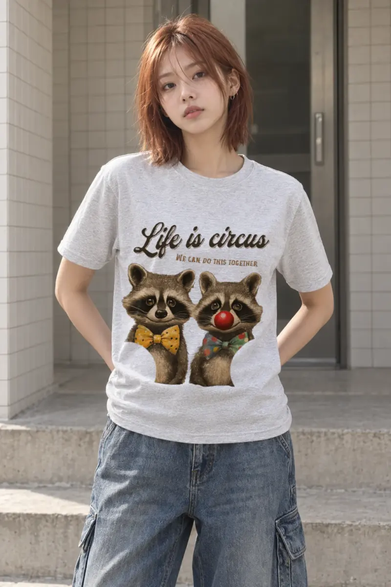 "Life is circus" Heavyweight Unisex Crewneck T-shirt