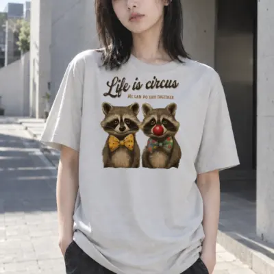 “Life is circus” Heavyweight Unisex Crewneck T-shirt | Gildan 5000