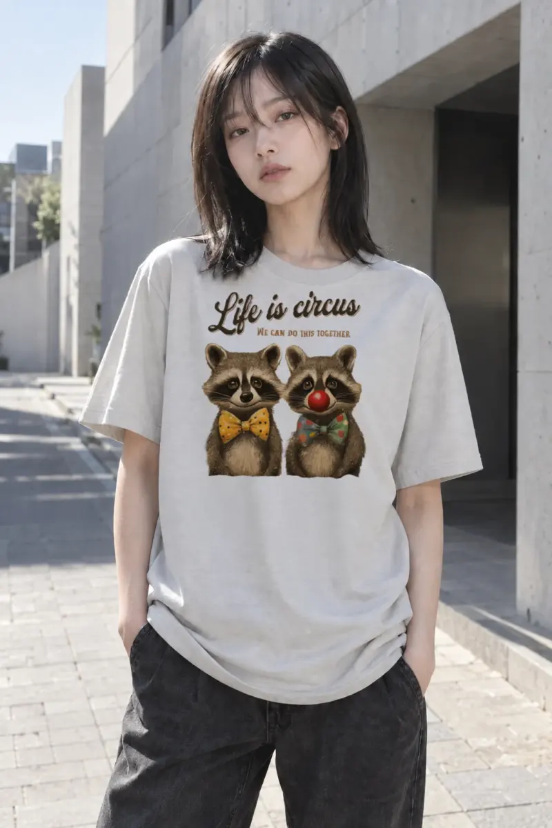 “Life is circus” Heavyweight Unisex Crewneck T-shirt | Gildan 5000