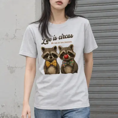“Life is circus” Heavyweight Unisex Crewneck T-shirt | Gildan 5000