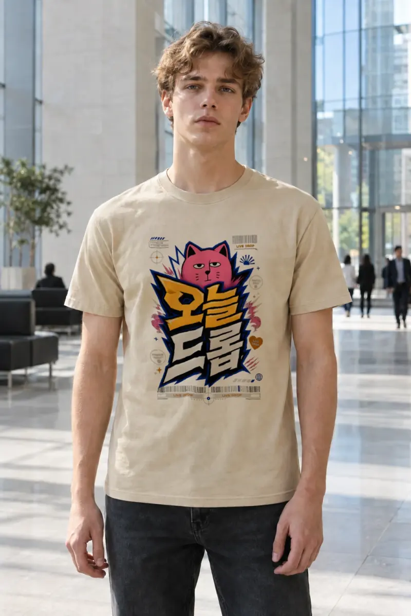“Live drop” Heavyweight Unisex Crewneck T-shirt | Gildan 5000