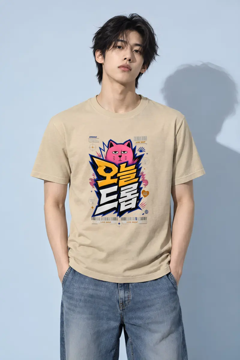 "Live drop" Heavyweight Unisex Crewneck T-shirt