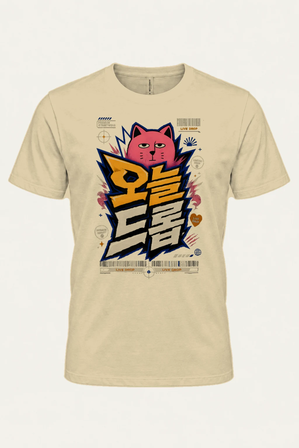 "Live drop" Heavyweight Unisex Crewneck T-shirt