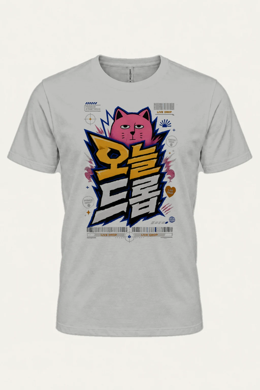 "Live drop" Heavyweight Unisex Crewneck T-shirt