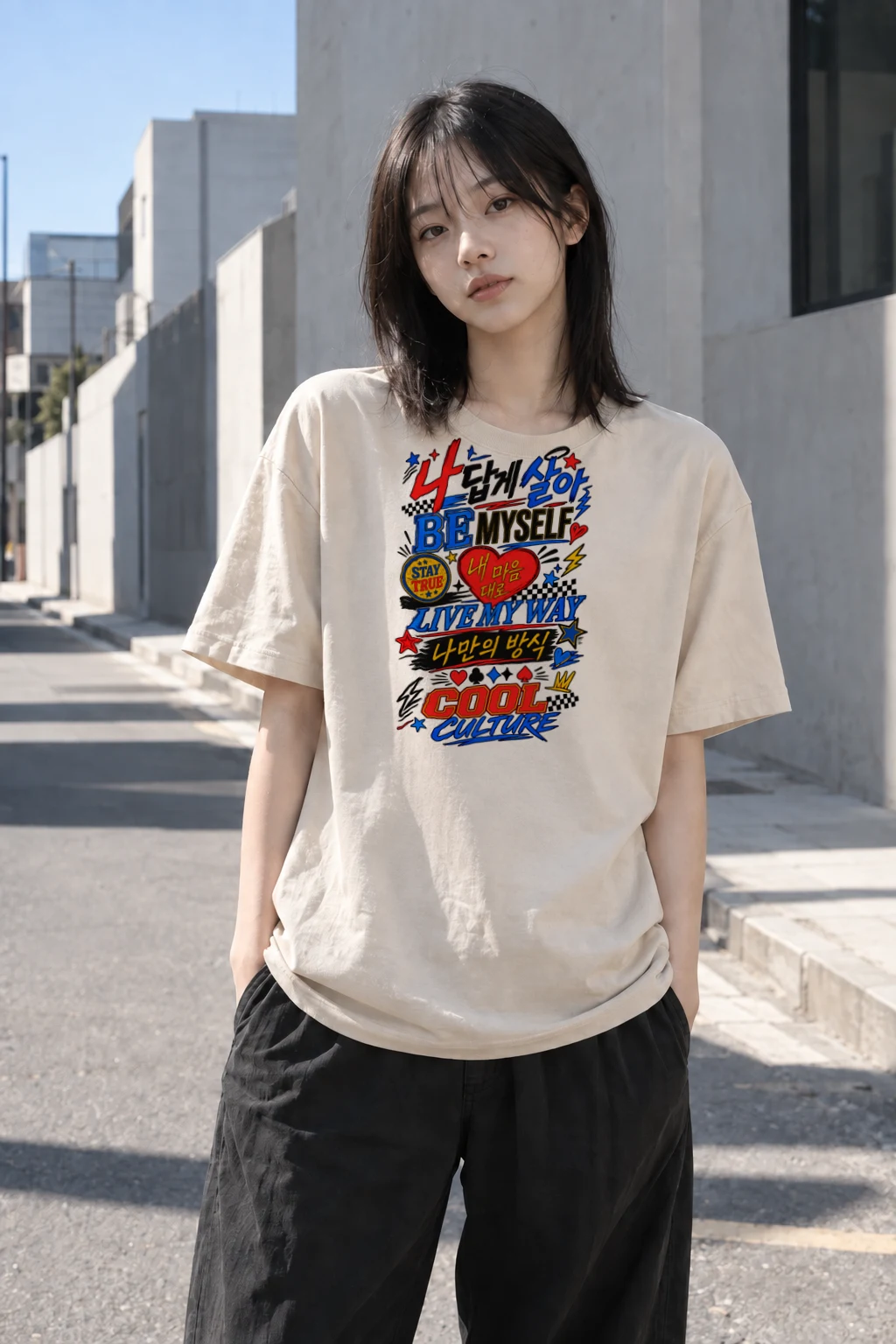"Live My Way" Heavyweight Unisex Crewneck T-shirt | Gildan 5000