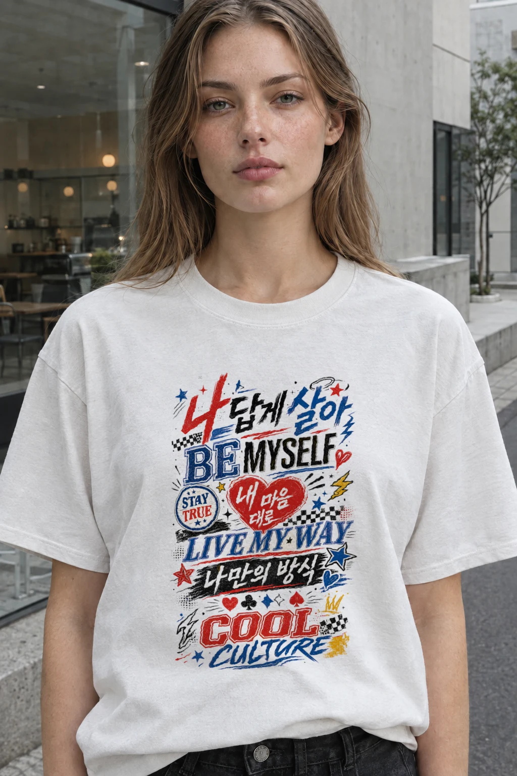 “Live myway” Heavyweight Unisex Crewneck T-shirt | Gildan 5000