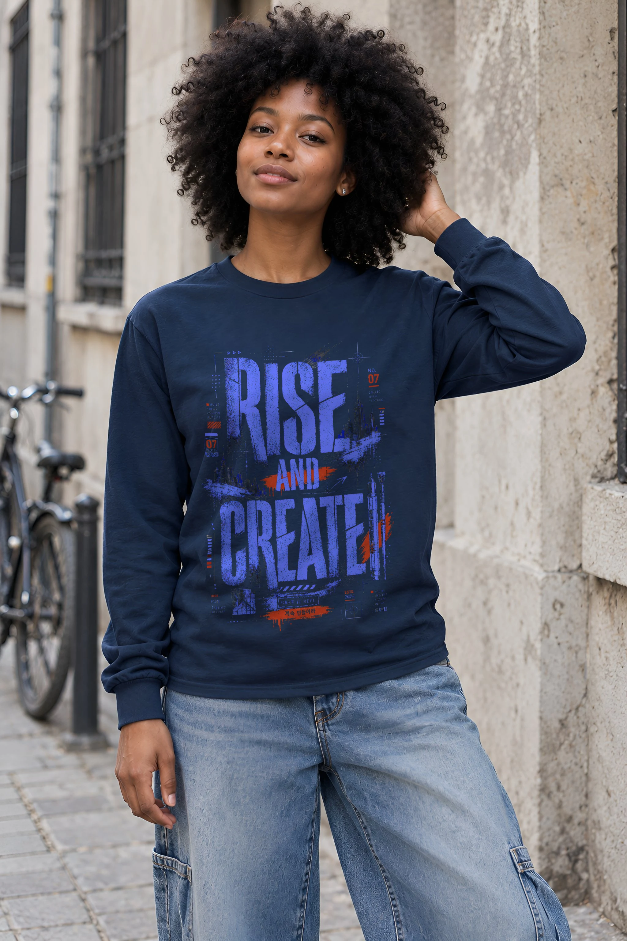 "Make It Real Skyline" Unisex Longsleeve T-shirt