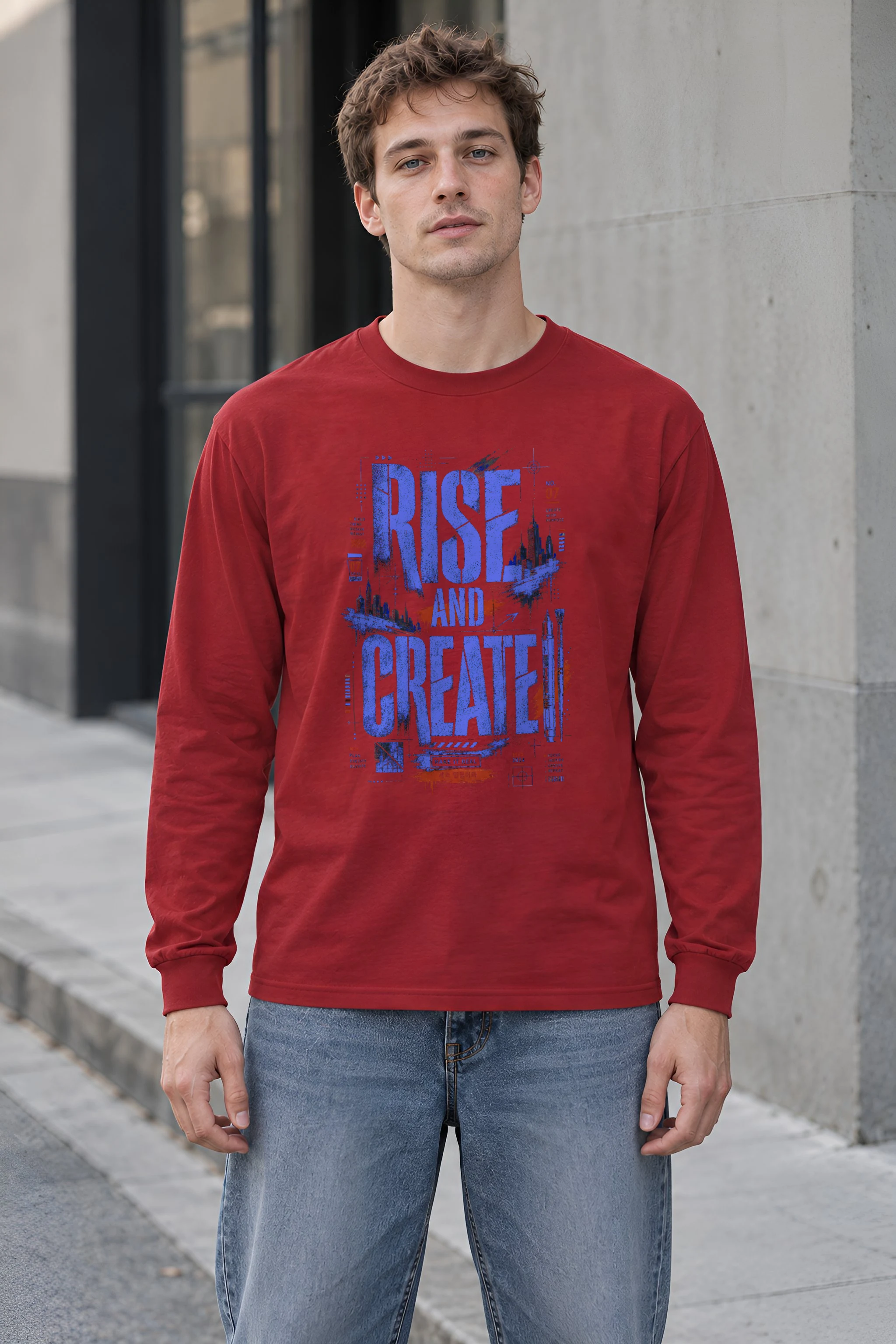 "Make It Real Skyline" Unisex Longsleeve T-shirt