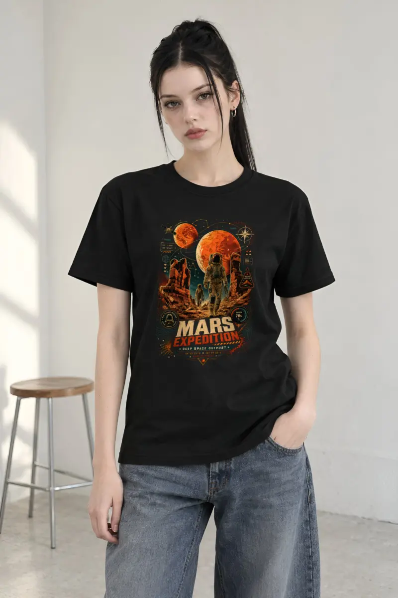 "Mars Expedition" Heavyweight Unisex Crewneck T-shirt