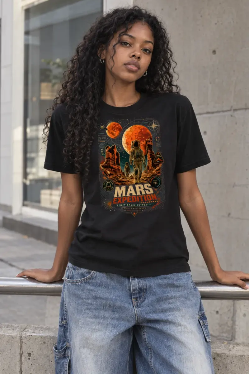 "Mars Expedition" Heavyweight Unisex Crewneck T-shirt