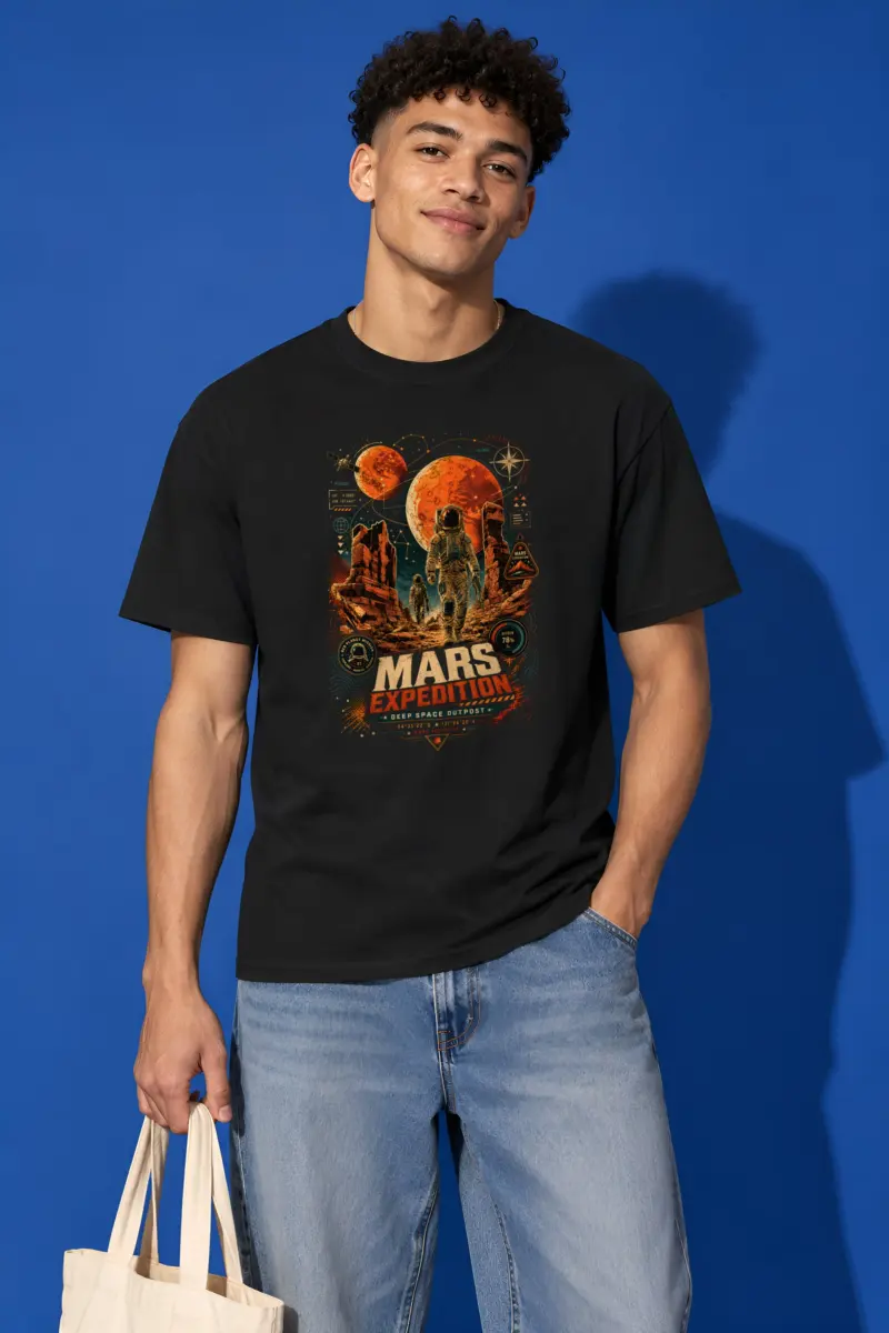 "Mars Expedition" Heavyweight Unisex Crewneck T-shirt