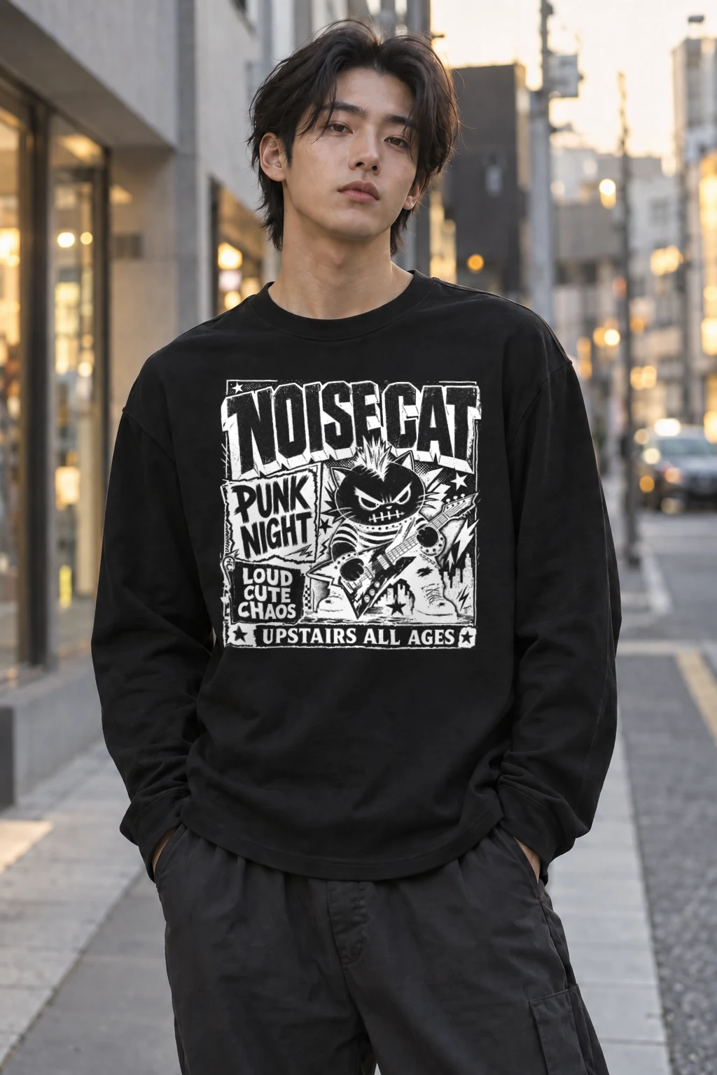” NOISE CAT” Premium Unisex Longsleeve T-shirt