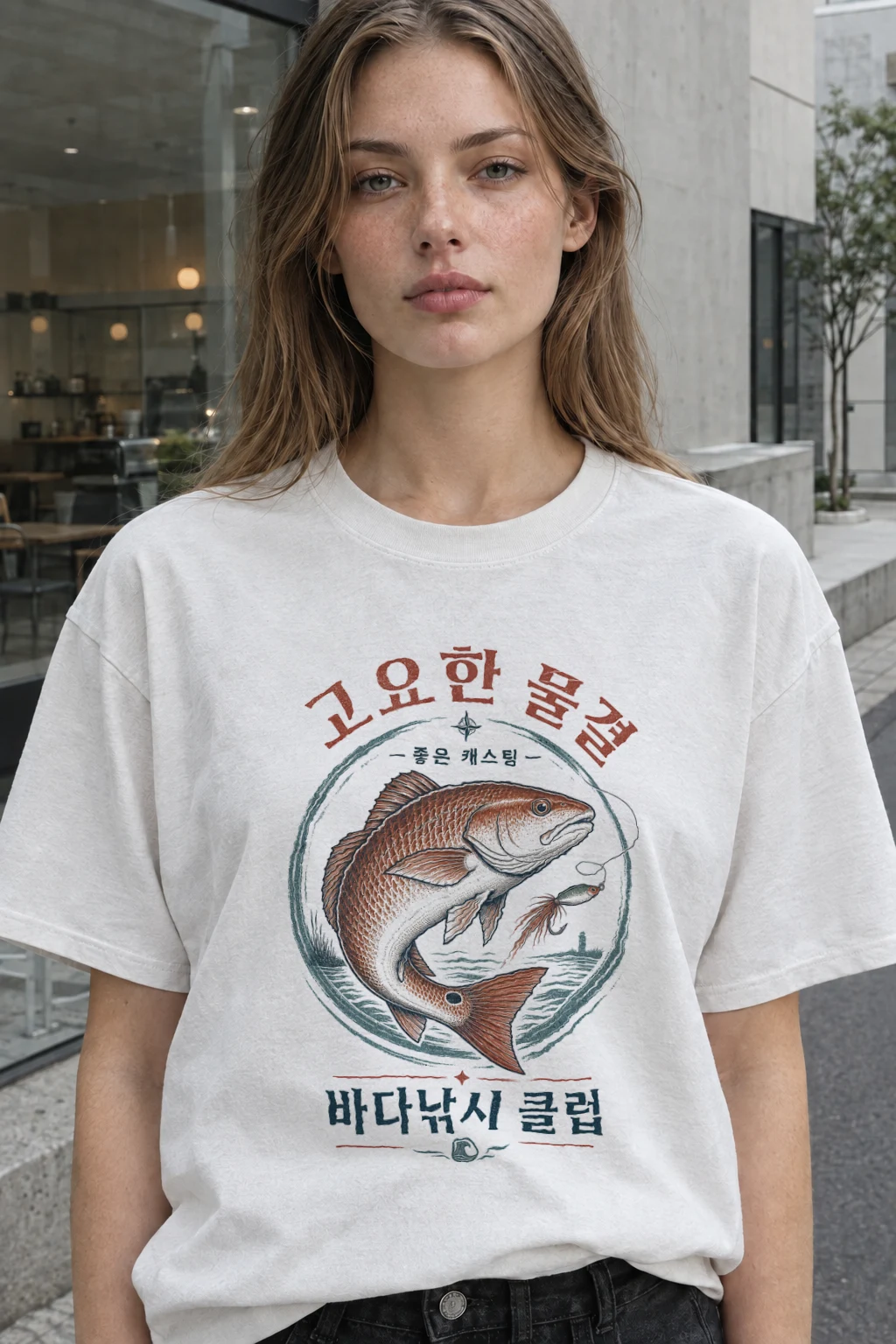 “Redfish Society” Heavyweight Unisex Crewneck T-shirt | Gildan 5000