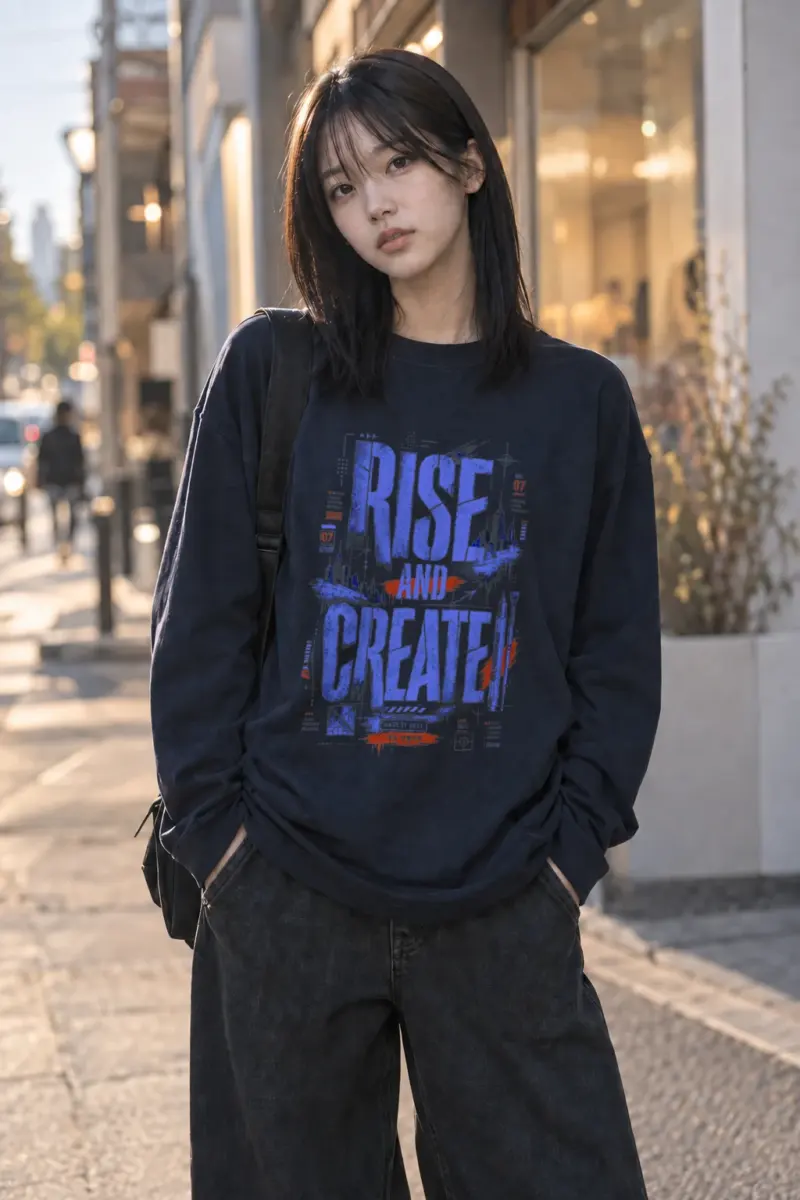 “Rise and Create” Unisex Longsleeve T-shirt | Gildan 2400