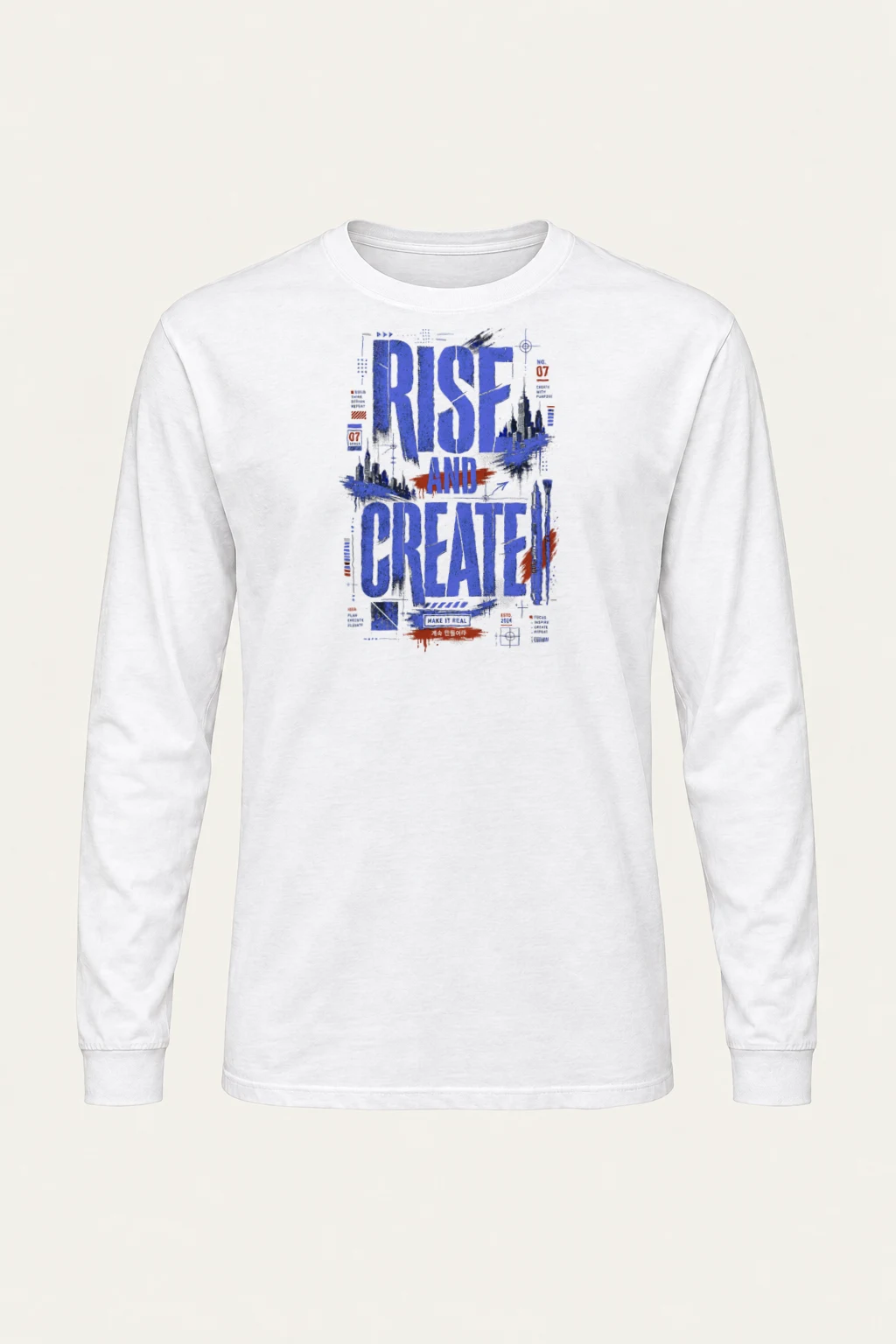 “Rise and Create” Unisex Longsleeve T-shirt | Gildan 2400