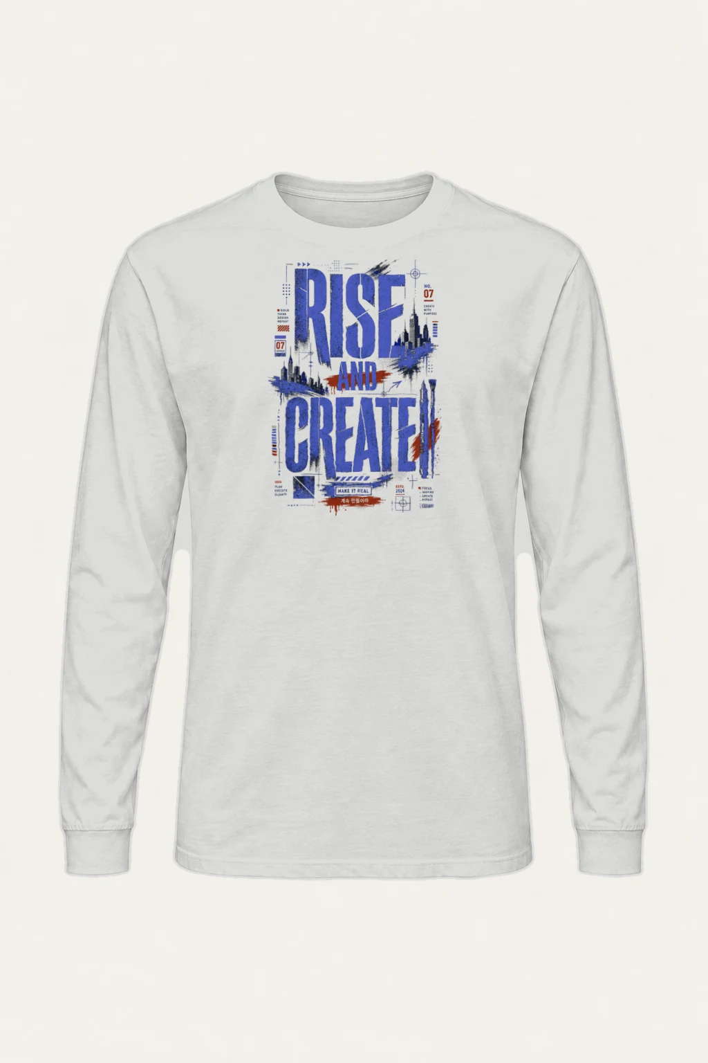 “Rise and Create” Unisex Longsleeve T-shirt | Gildan 2400