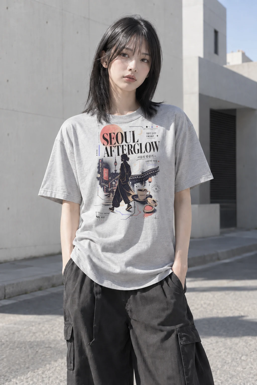 “Seoul afterglow” Premium Unisex Crewneck T-shirt | Bella + Canvas 3001