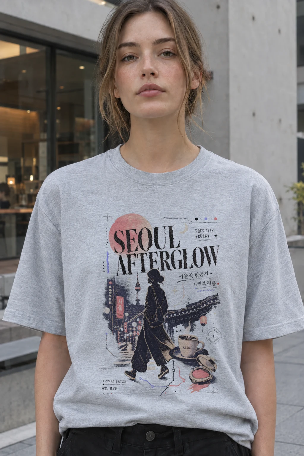 “Seoul afterglow” Premium Unisex Crewneck T-shirt | Bella + Canvas 3001