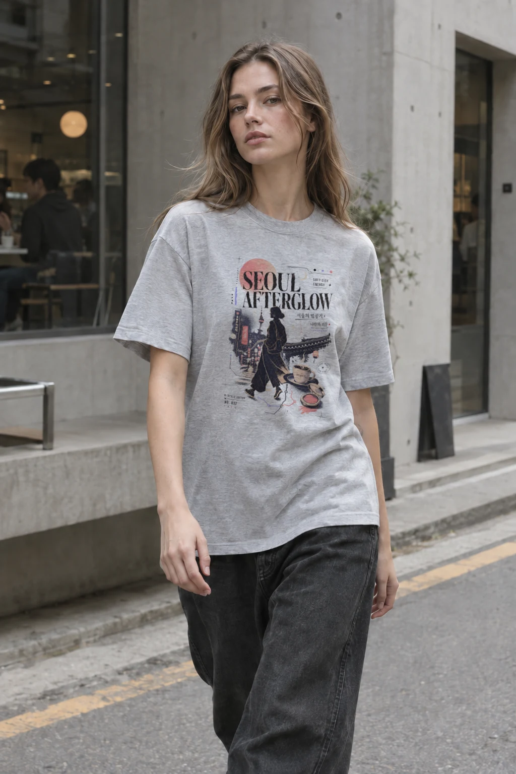 “Seoul afterglow” Premium Unisex Crewneck T-shirt | Bella + Canvas 3001