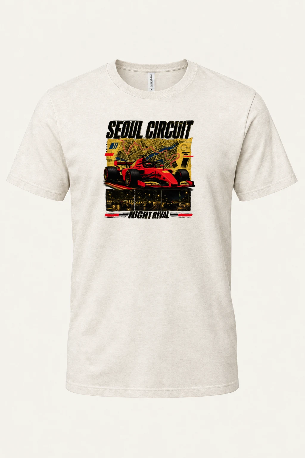 "Seoul Circuit Night Rival" Heavyweight Unisex Crewneck T-shirt | Gildan 5000