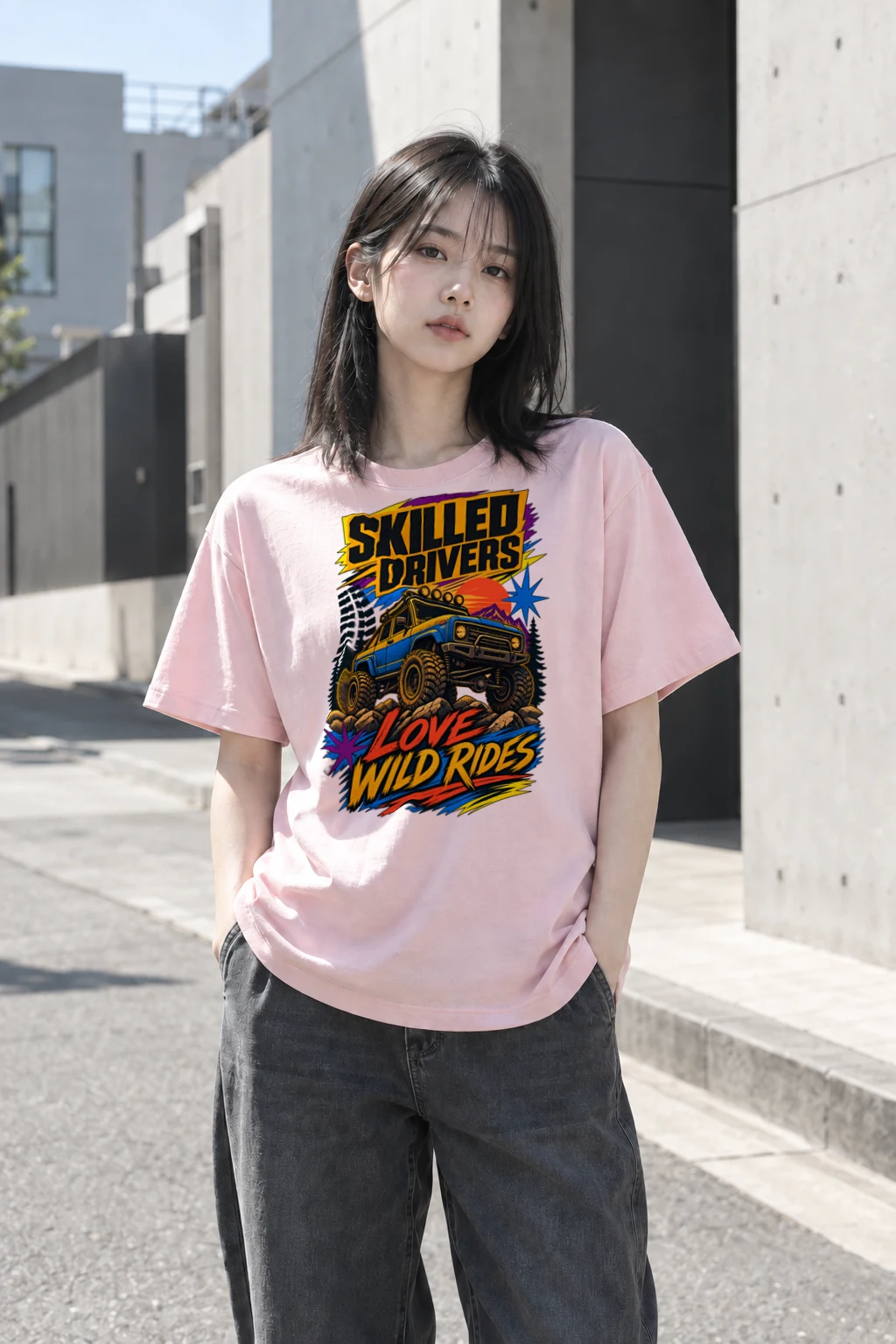 "Skilled Drivers" Heavyweight Unisex Crewneck T-shirt | Gildan 5000