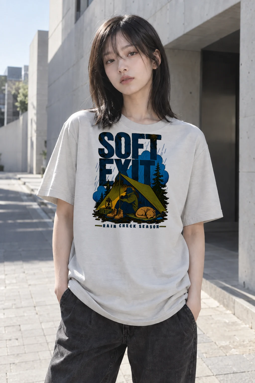 "Soft Exit" Heavyweight Unisex Crewneck T-shirt | Gildan 5000