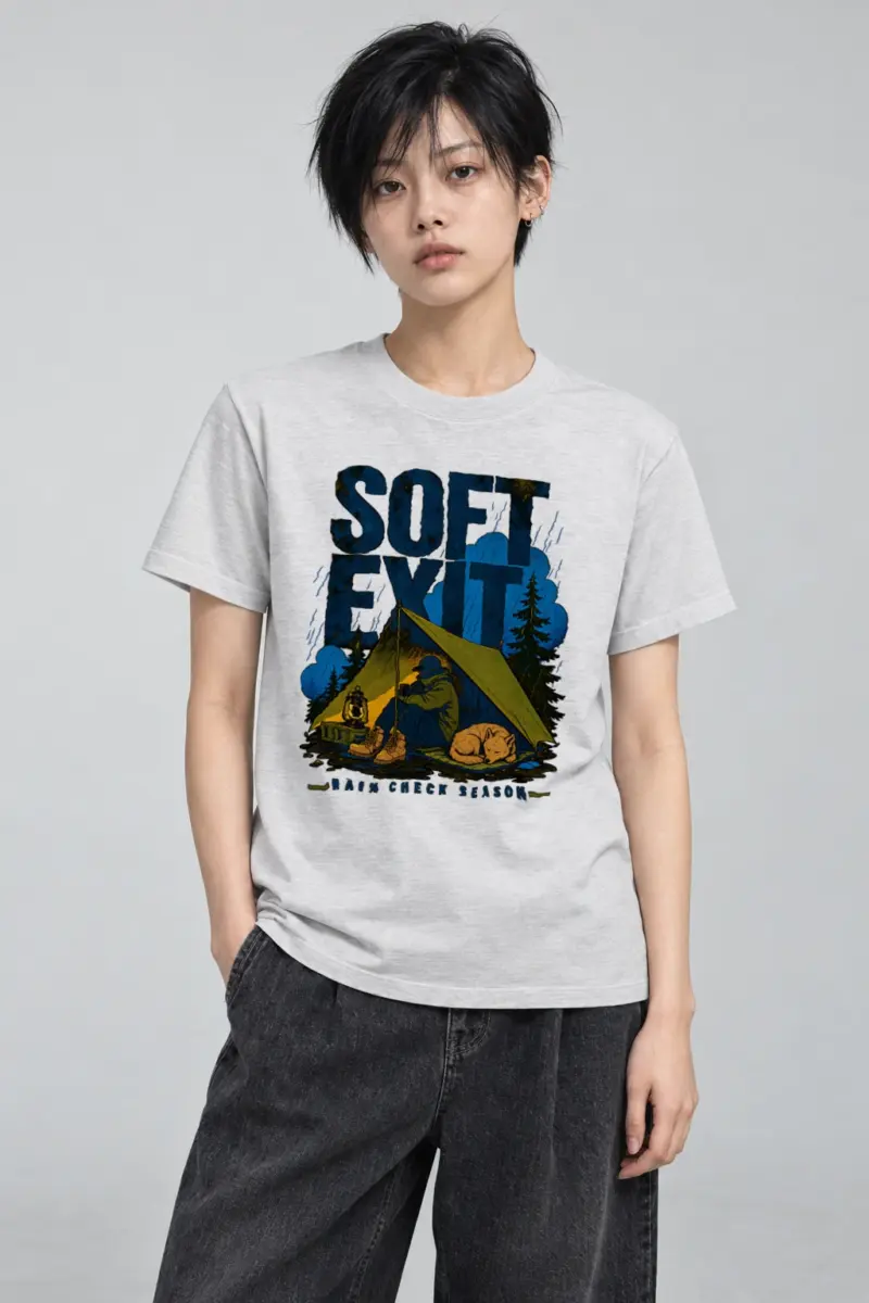 "Soft Exit" Heavyweight Unisex Crewneck T-shirt