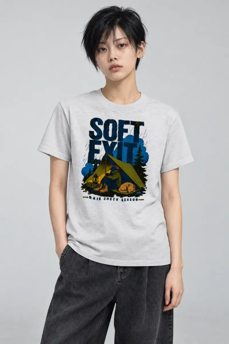 "Soft Exit" Heavyweight Unisex Crewneck T-shirt