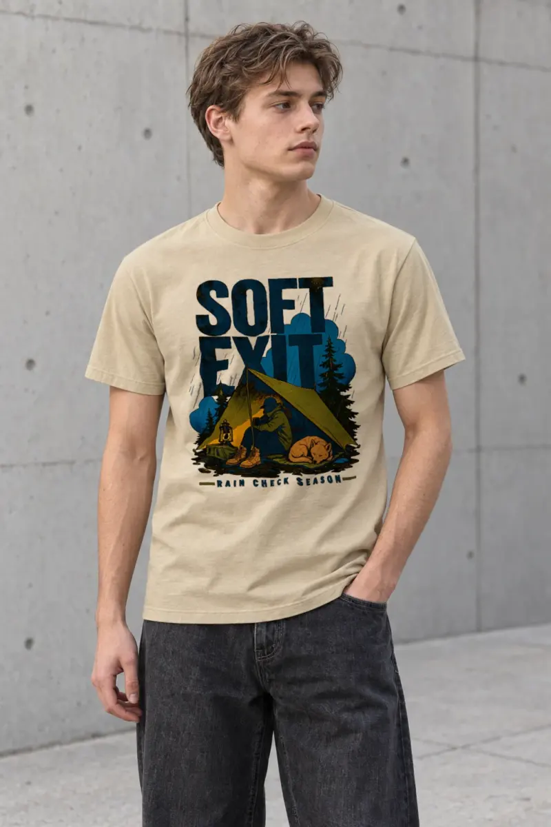 "Soft Exit" Heavyweight Unisex Crewneck T-shirt