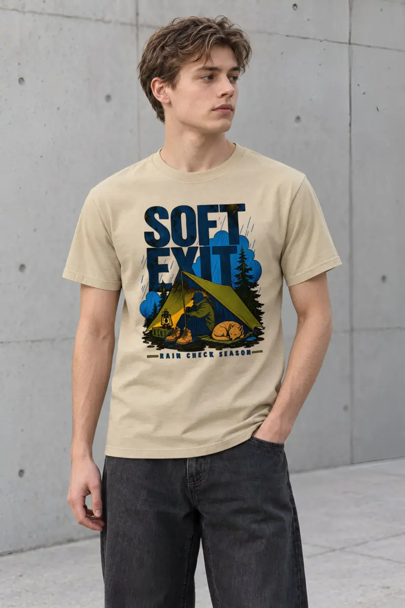 "Soft Exit" Heavyweight Unisex Crewneck T-shirt
