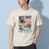 "Sunset Waves Club" Heavyweight Unisex Crewneck T-shirt