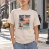 "Sunset Waves Club" Heavyweight Unisex Crewneck T-shirt
