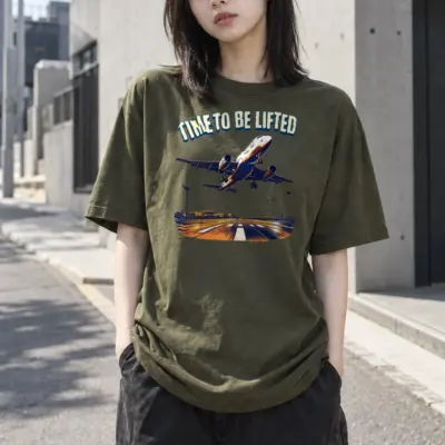 "Time To Be Lifted" Heavyweight Unisex Crewneck T-shirt | Gildan 5000