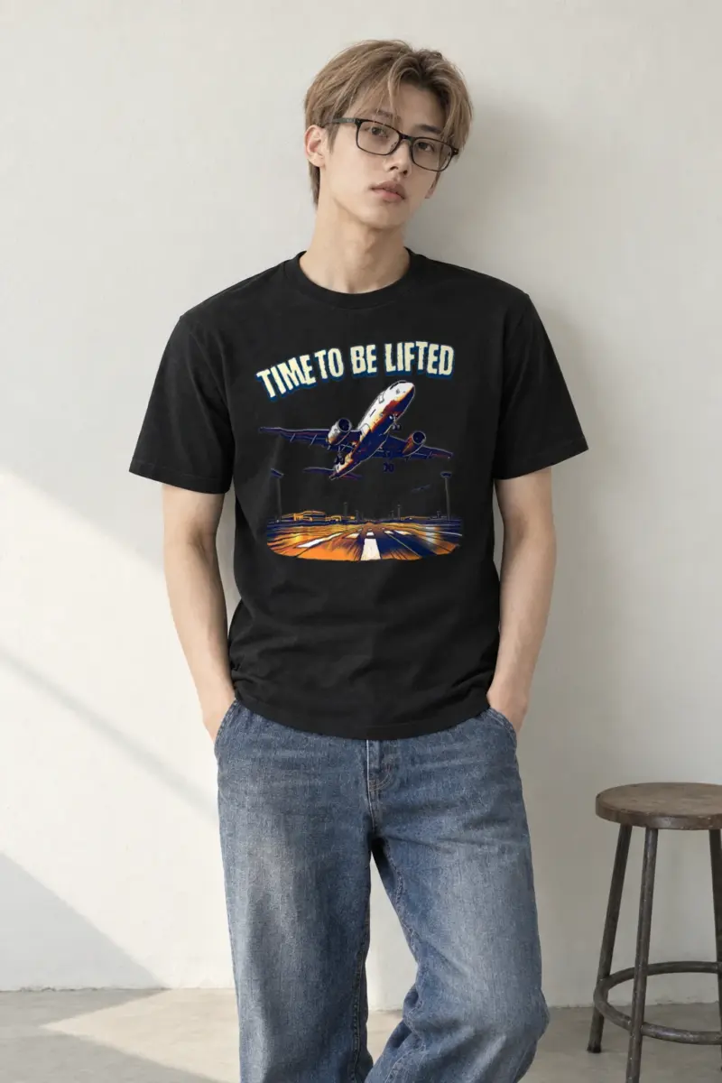 "Time To Be Lifted" Heavyweight Unisex Crewneck T-shirt