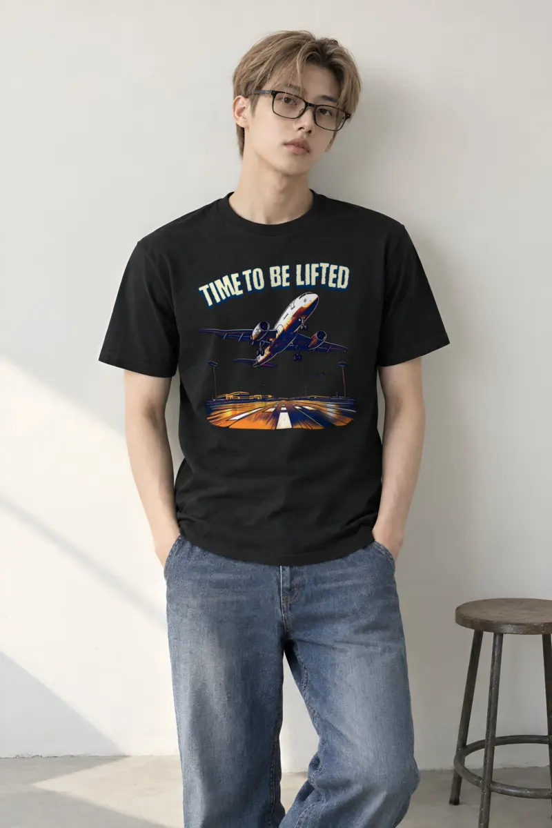 "Time To Be Lifted" Heavyweight Unisex Crewneck T-shirt