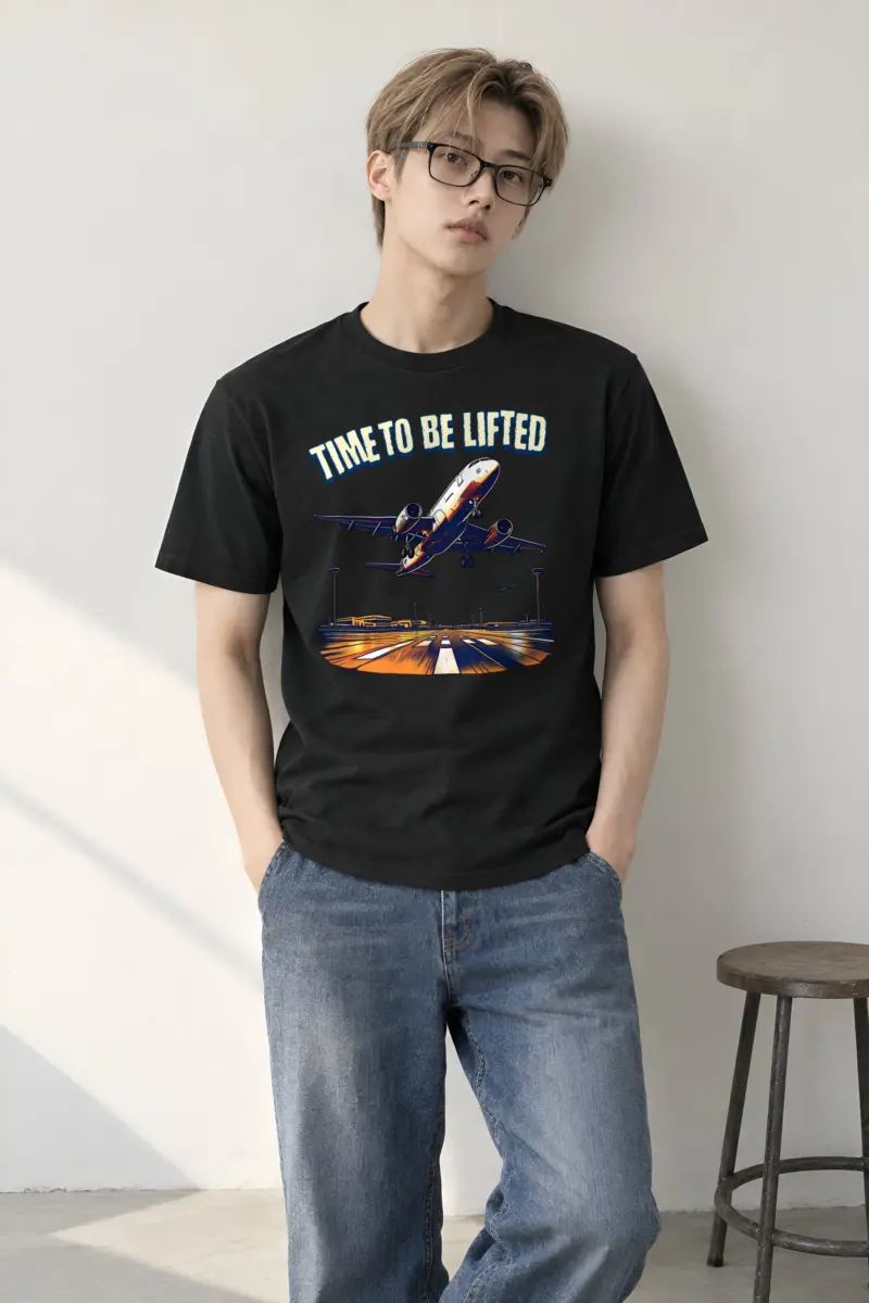 "Time To Be Lifted" Heavyweight Unisex Crewneck T-shirt