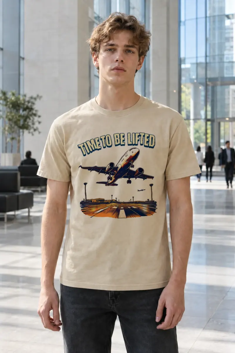 "Time To Be Lifted" Heavyweight Unisex Crewneck T-shirt | Gildan 5000