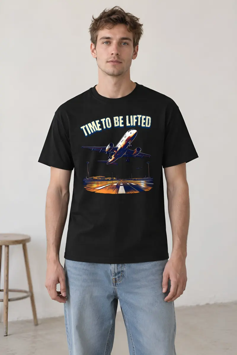 "Time To Be Lifted" Heavyweight Unisex Crewneck T-shirt