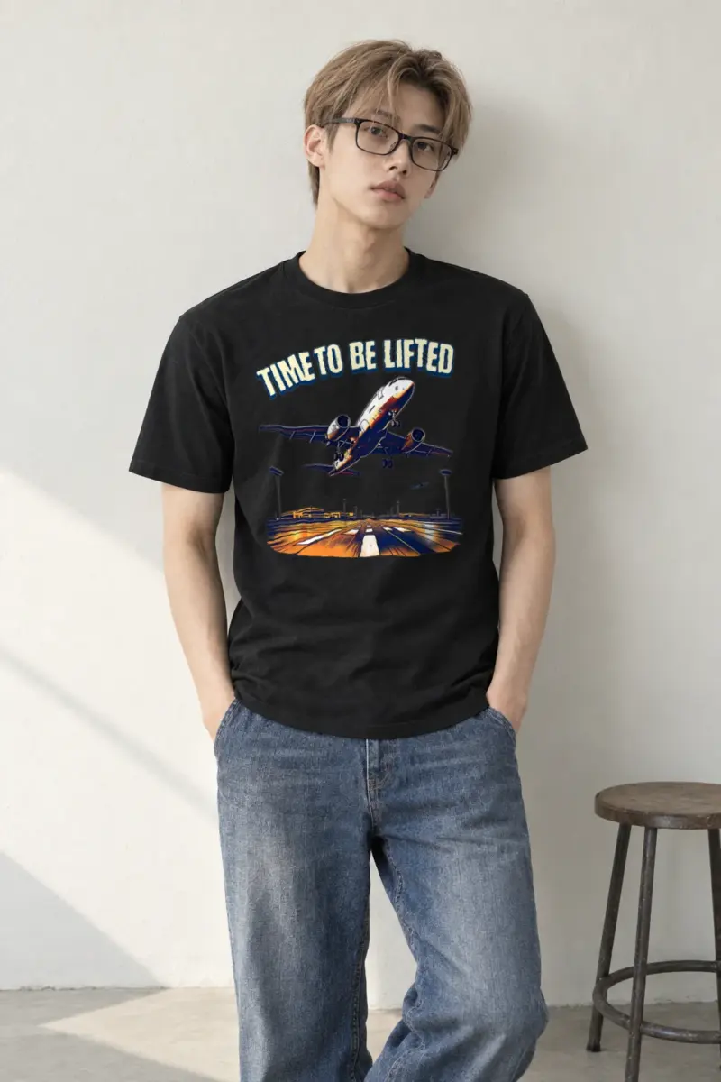 "Time To Be Lifted" Heavyweight Unisex Crewneck T-shirt