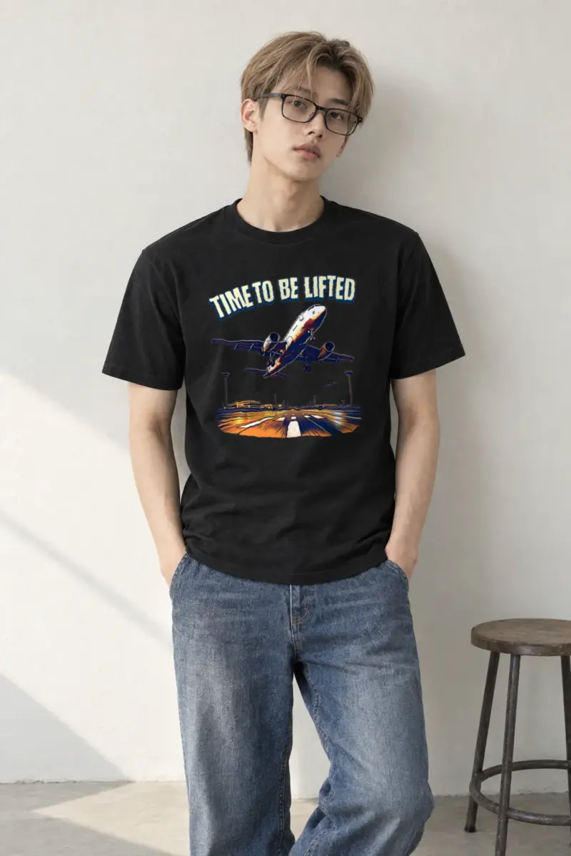 "Time To Be Lifted" Heavyweight Unisex Crewneck T-shirt