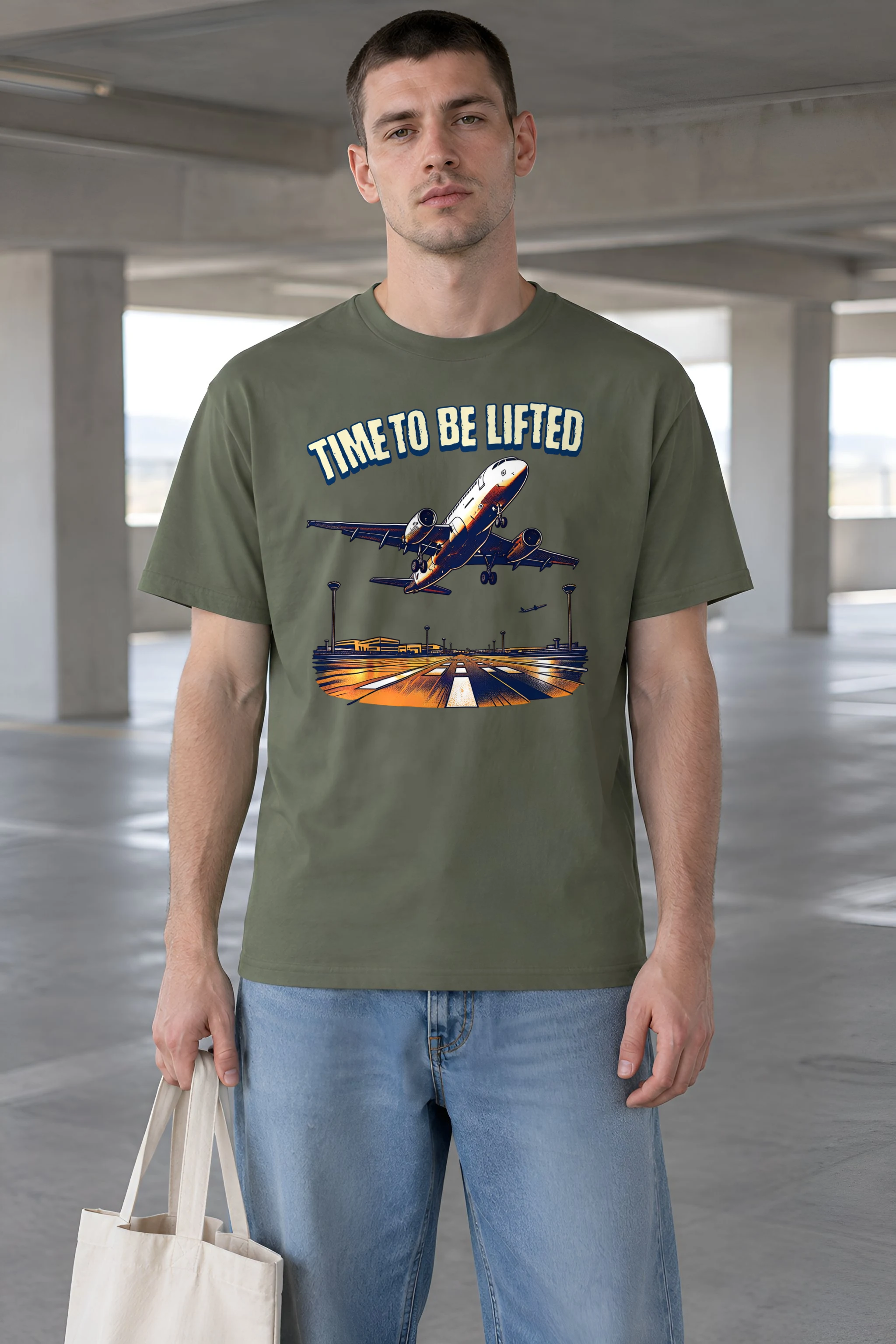 "Time To Be Lifted" Heavyweight Unisex Crewneck T-shirt