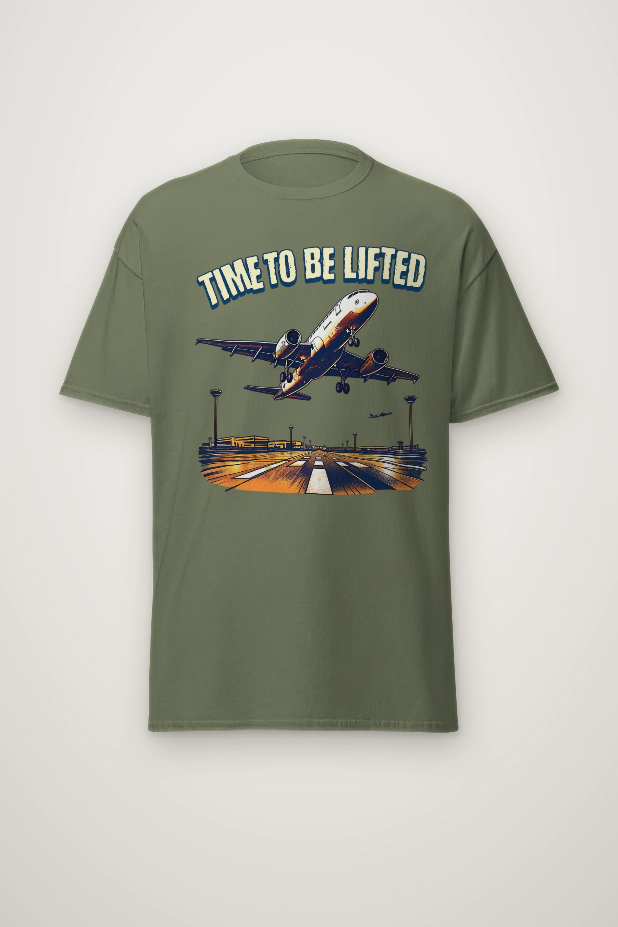 "Time To Be Lifted" Heavyweight Unisex Crewneck T-shirt