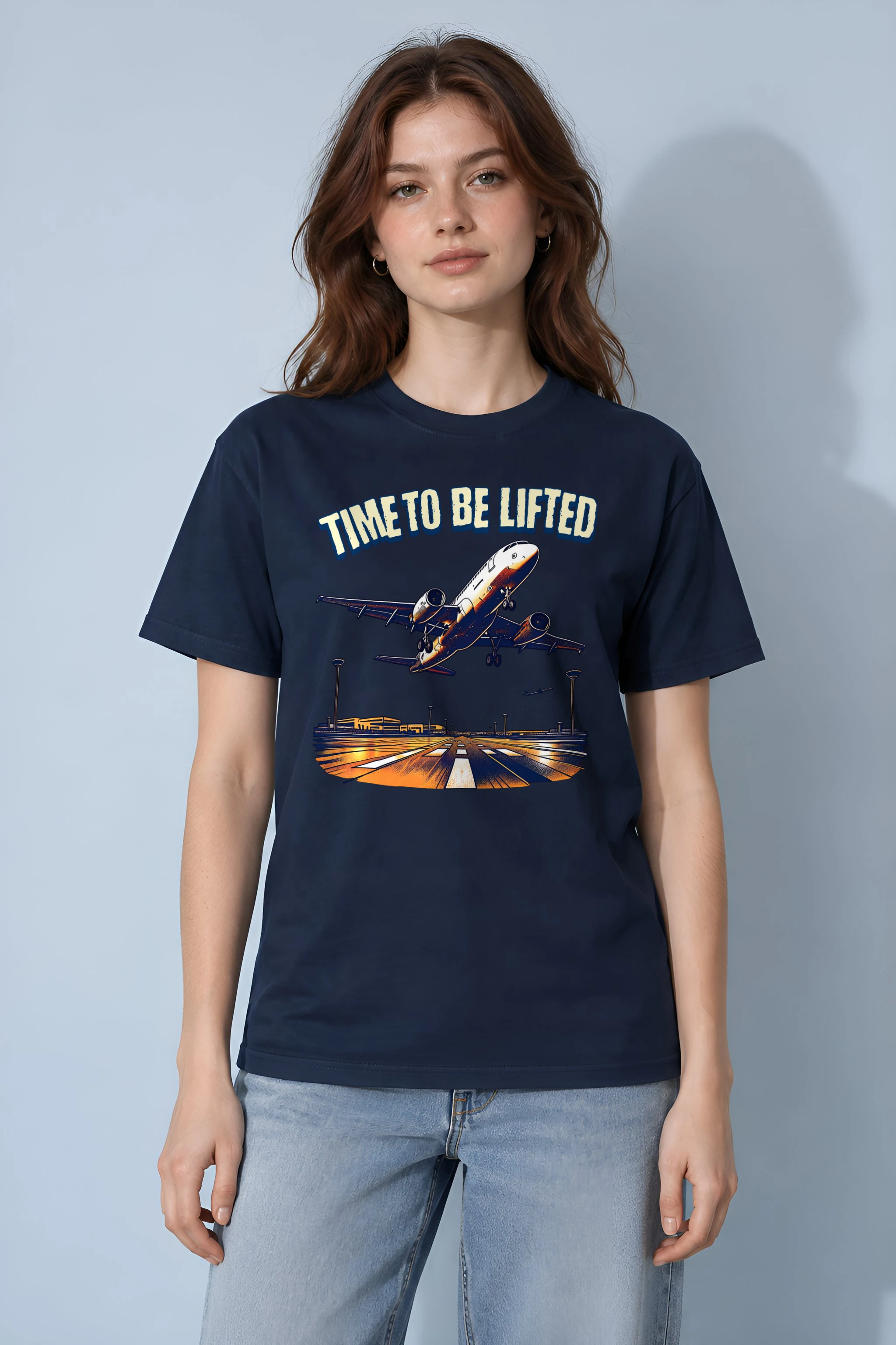 "Time To Be Lifted" Heavyweight Unisex Crewneck T-shirt