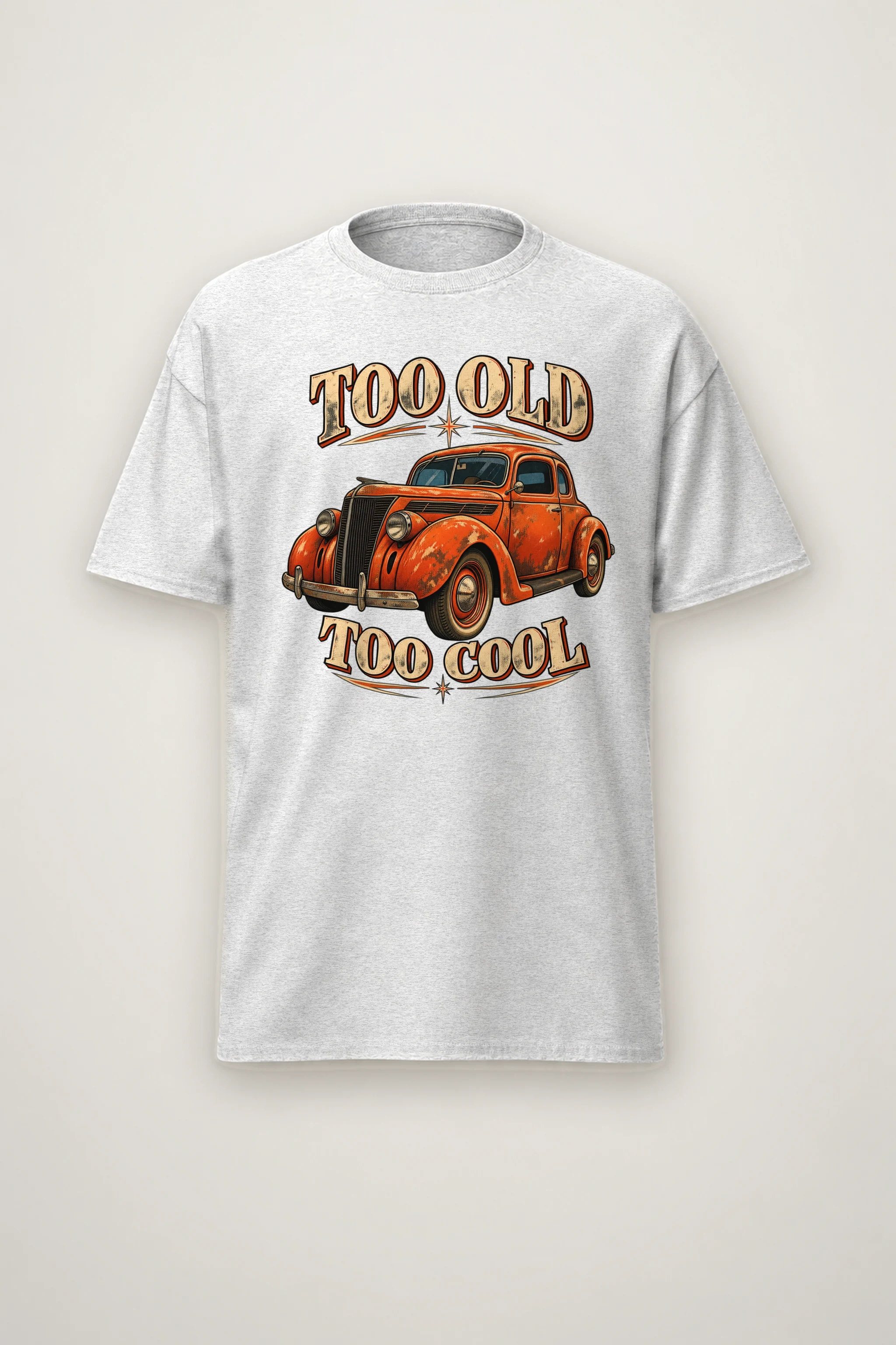 "Too Old Too Cool" Heavyweight Unisex Crewneck T-shirt