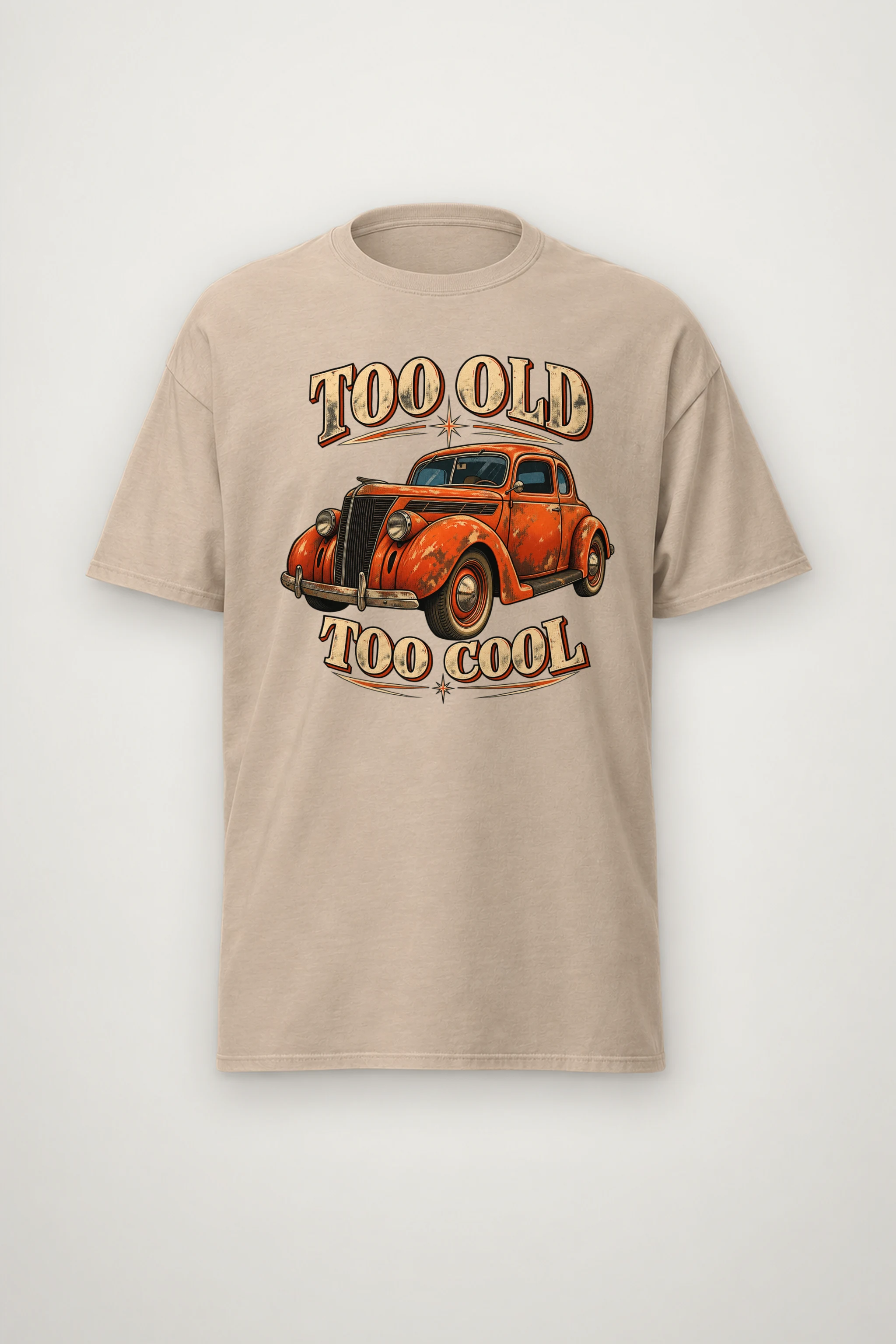 "Too Old Too Cool" Heavyweight Unisex Crewneck T-shirt