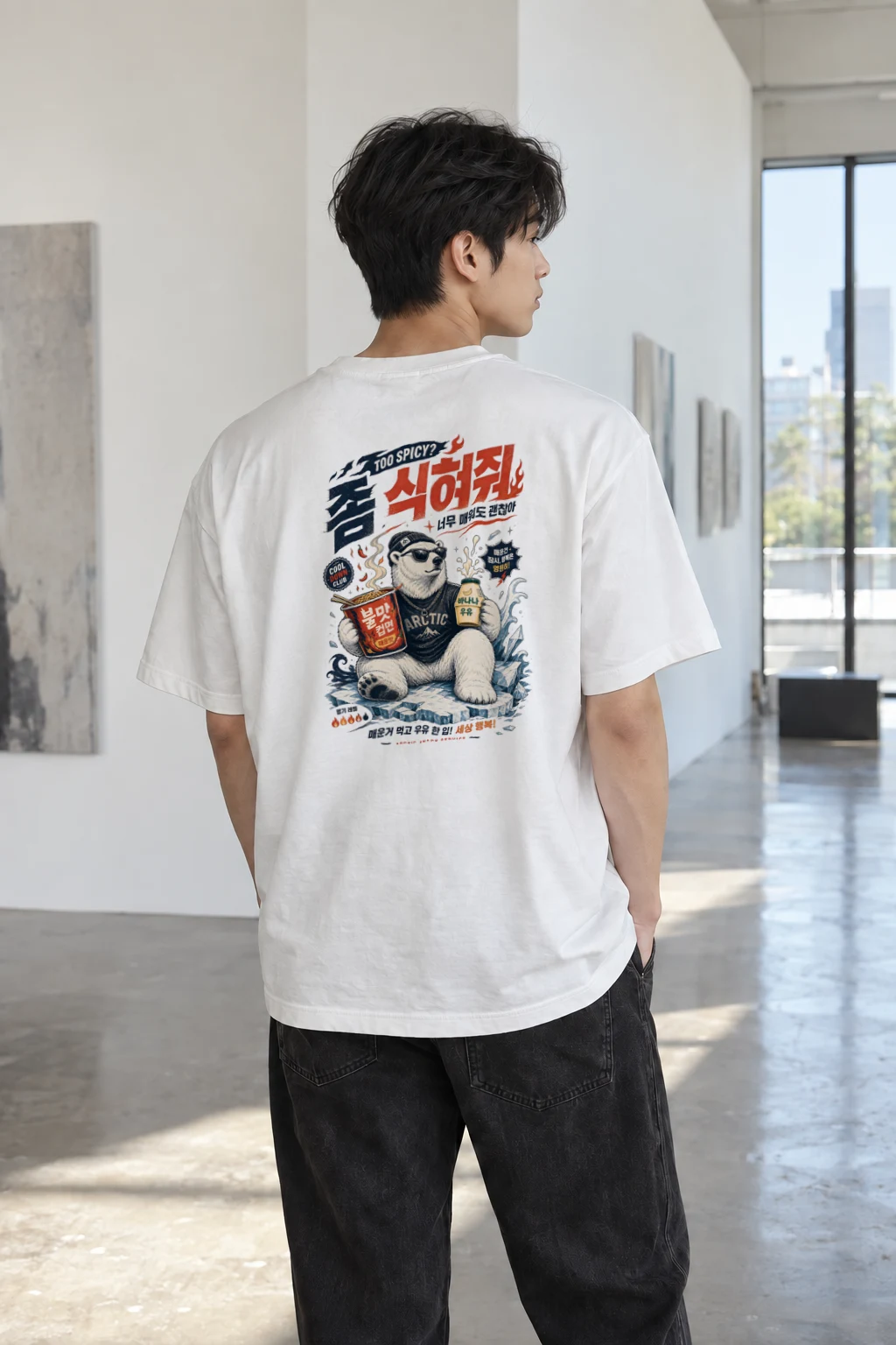 “Too spicy?” Premium Unisex Crewneck T-shirt | Bella + Canvas 3001