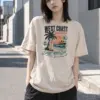 “West coast” Heavyweight Unisex Crewneck T-shirt | Gildan 5000