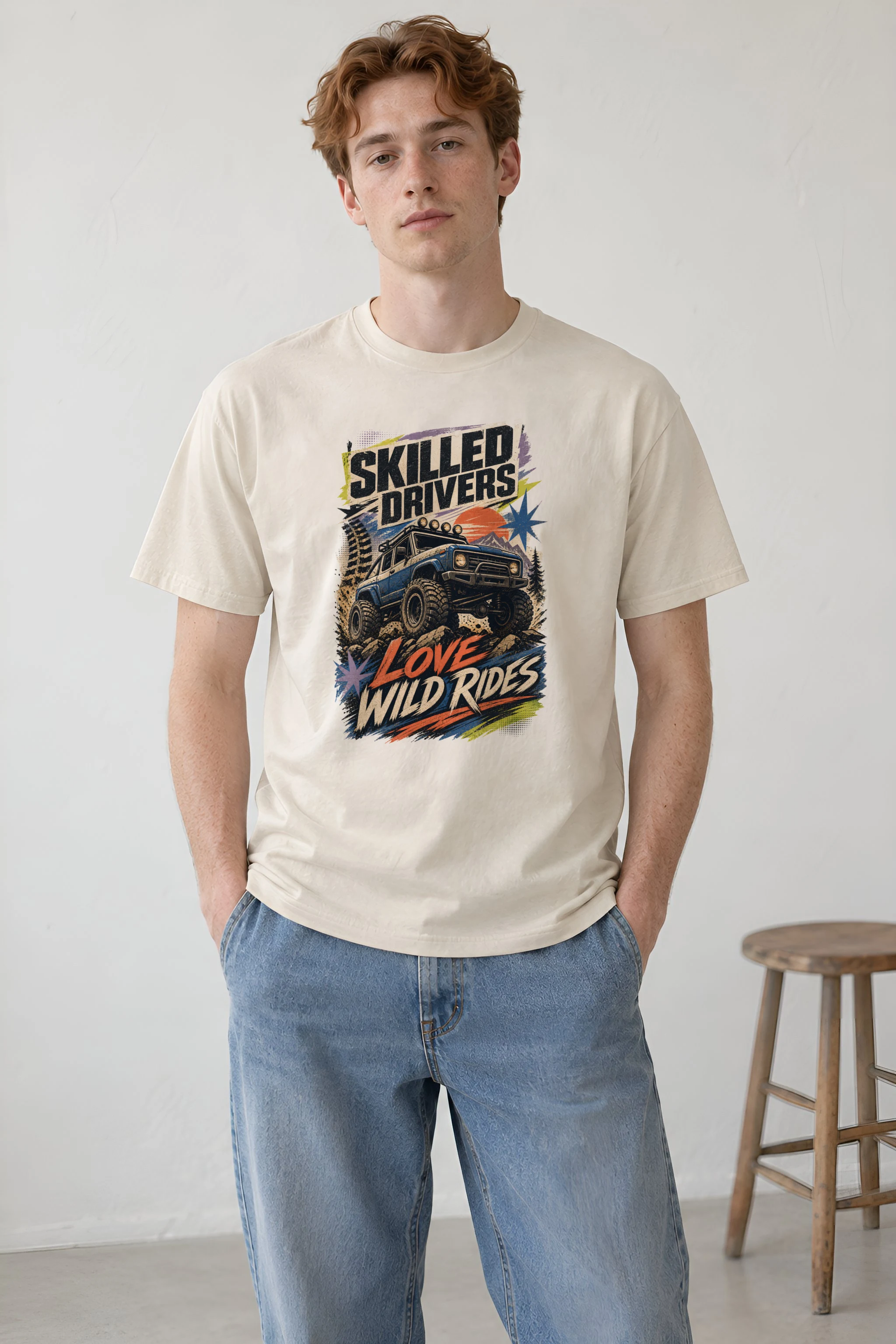 "Wild Rides" Heavyweight Unisex Crewneck T-shirt