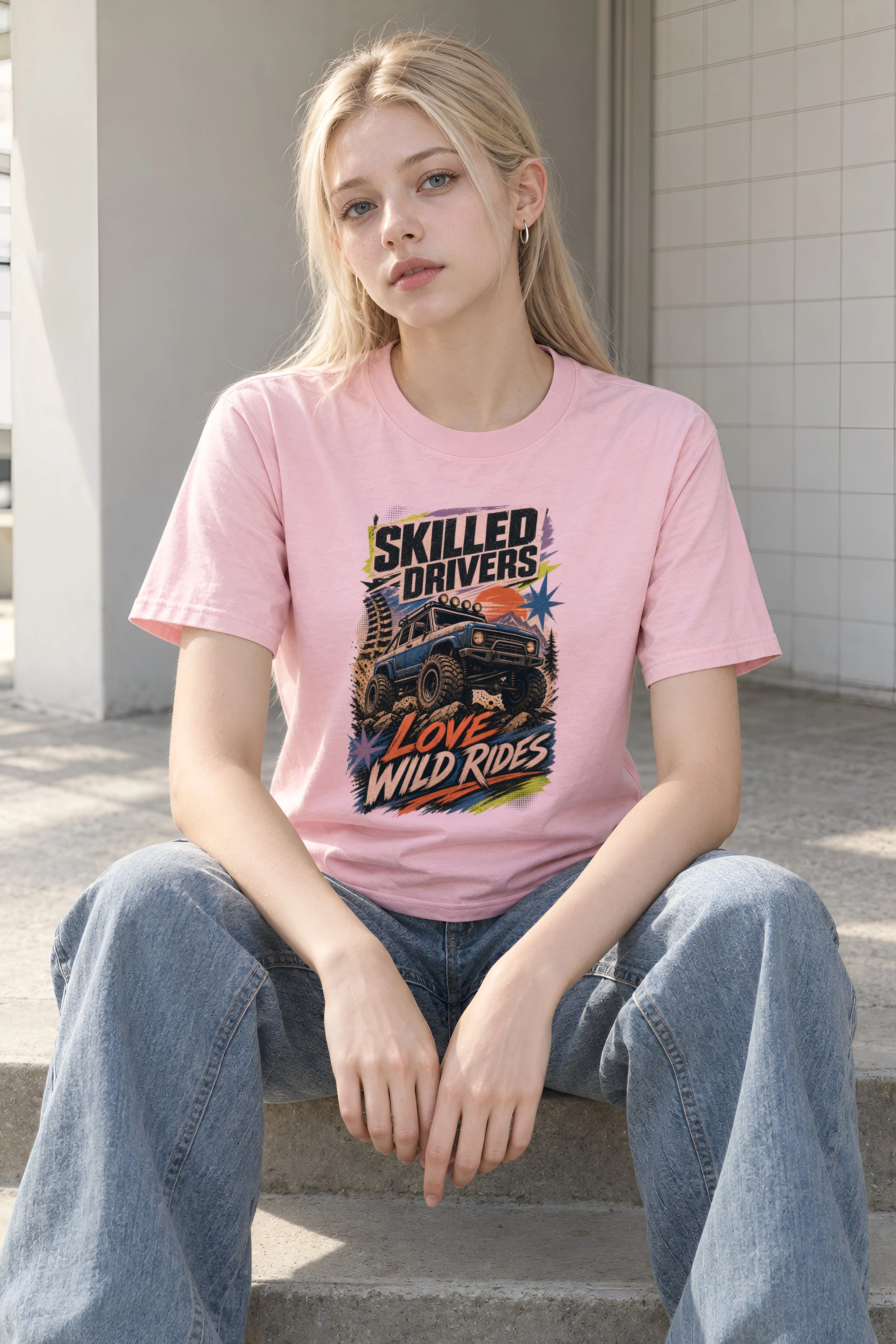 "Wild Rides" Heavyweight Unisex Crewneck T-shirt